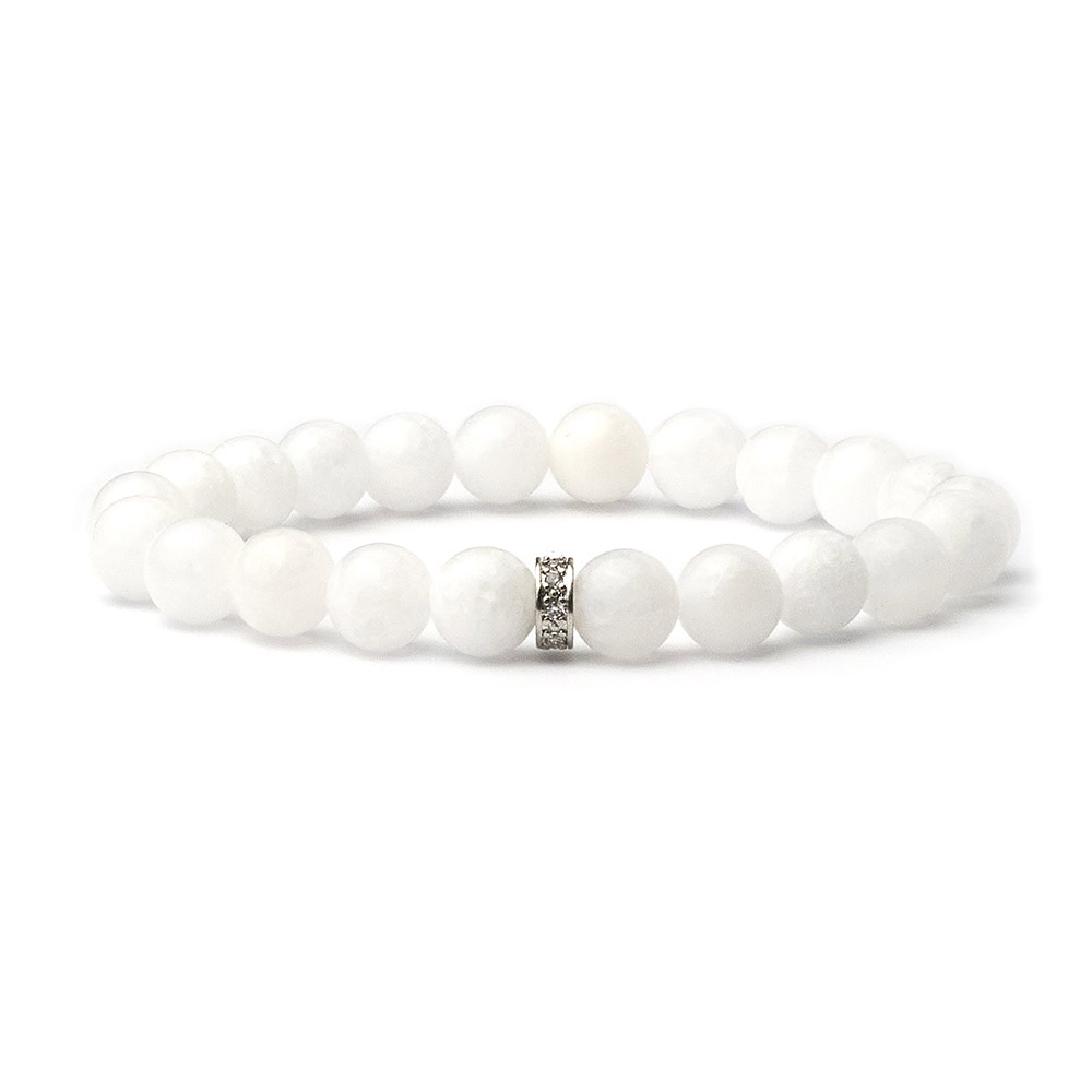 weißes Nephrit Armband