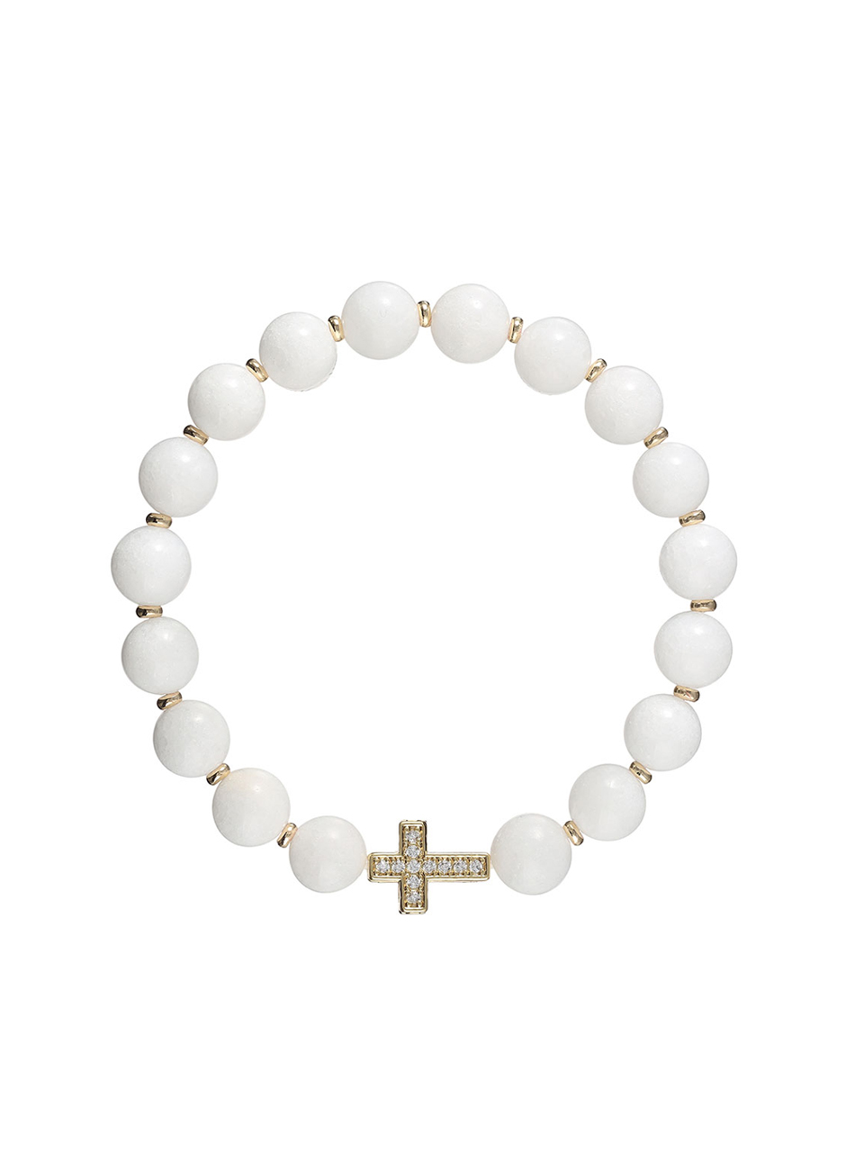 weißes Armband aus Nephrit