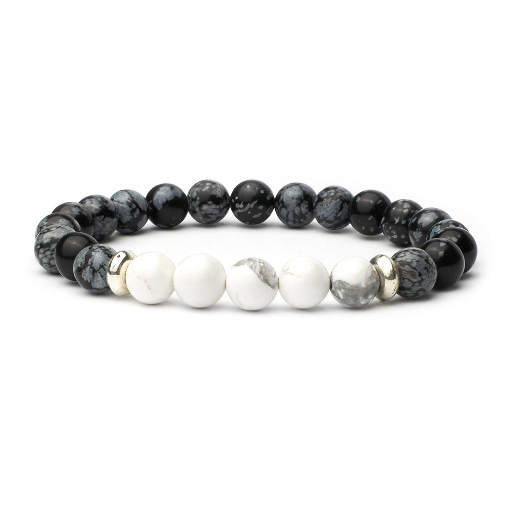 Armband aus natürlichem Obsidian