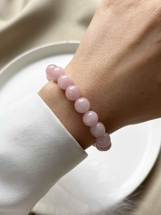 Damenarmband aus rosafarbenem Quarz 4983