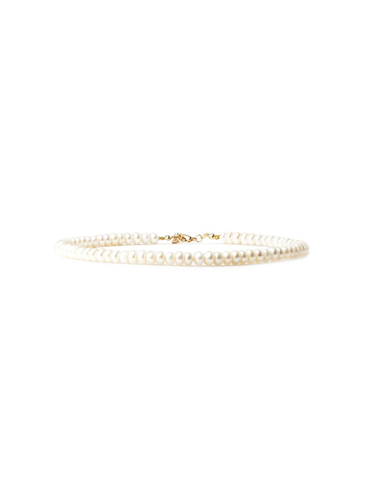 Weißer Perlen-Choker D5026