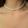 Weißer Perlen-Choker D5026