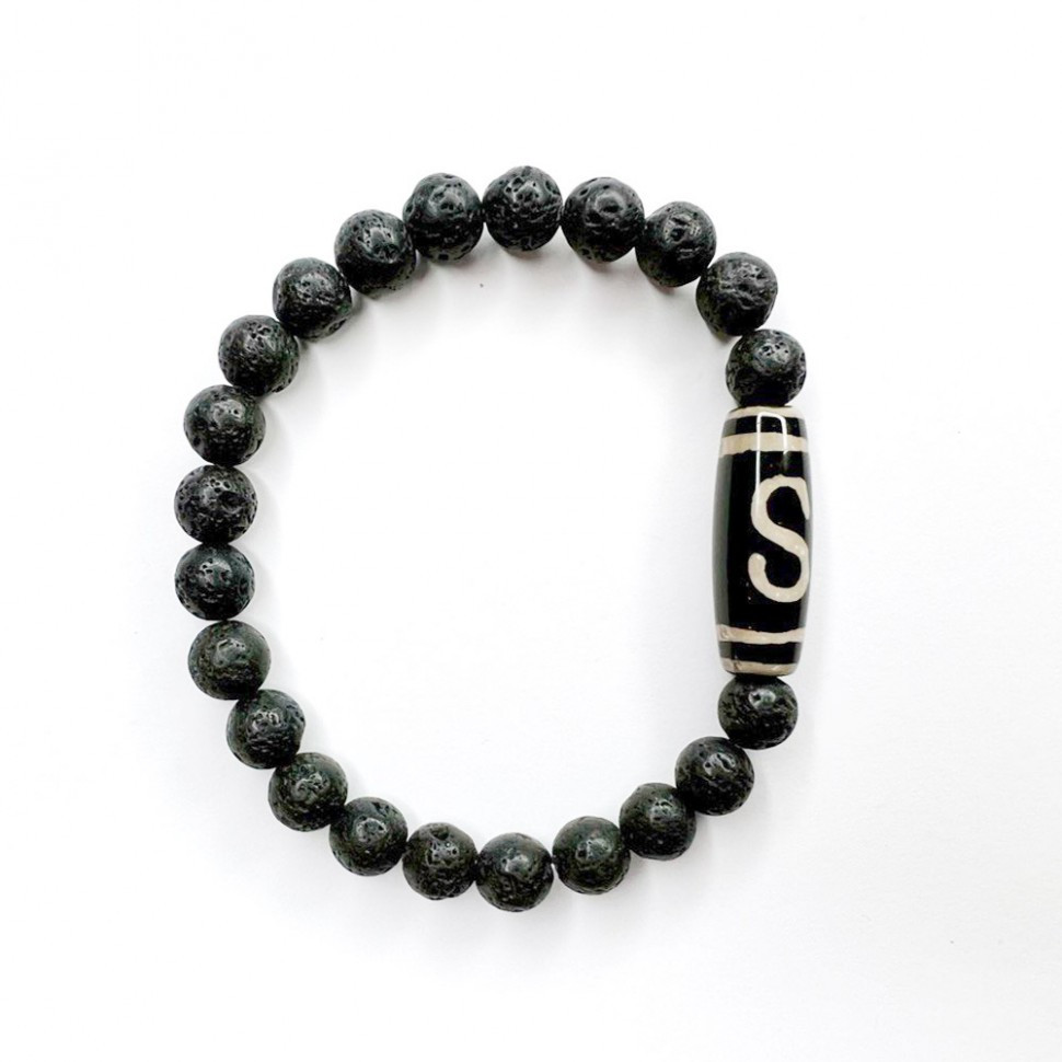 Herrenarmband aus Lava D4974