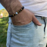 Herrenarmband mit Aquamarin D4505