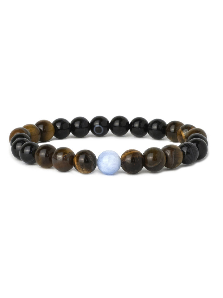 Herrenarmband mit Aquamarin D4505