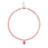 Perlmutt-Halsband mit Herzanhänger D5024