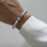 Perlen- und Aquamarin-Armband D5035