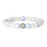 Perlen- und Aquamarin-Armband D5035