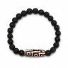Herrenarmband aus Lava mit Dzi-Perle D4998