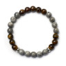 Herrenarmband mit Jade und Tigerauge D4504