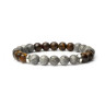 Herrenarmband mit Jade und Tigerauge D4504