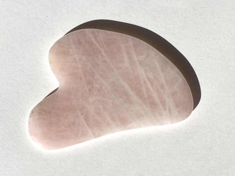 Guasha-Kratzer aus Rosenquarz D4861