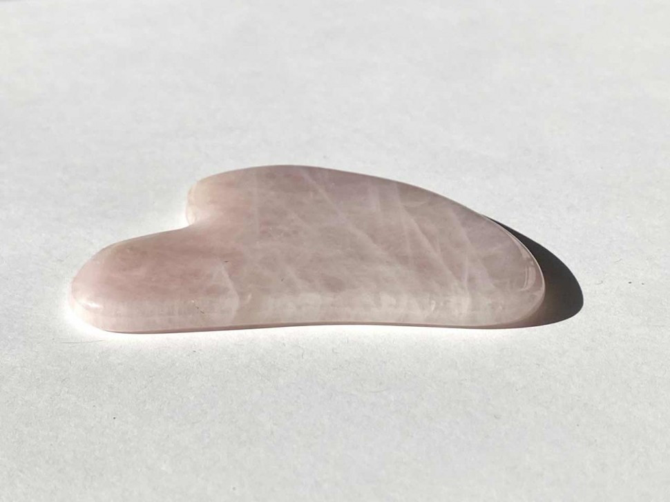 Guasha-Kratzer aus Rosenquarz D4861