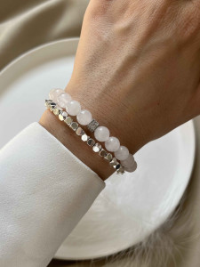 Lebijou Women's Bracelet Set with Agate and Hematite 4558