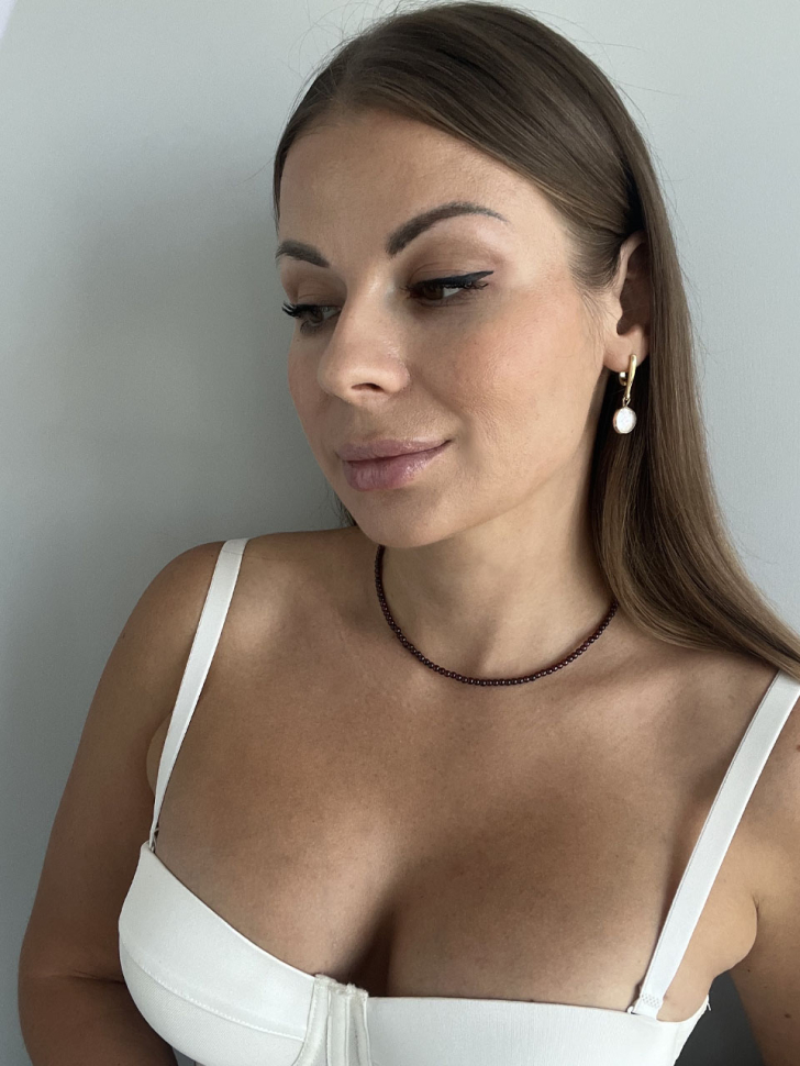 Choker aus natürlichem Granat D5027