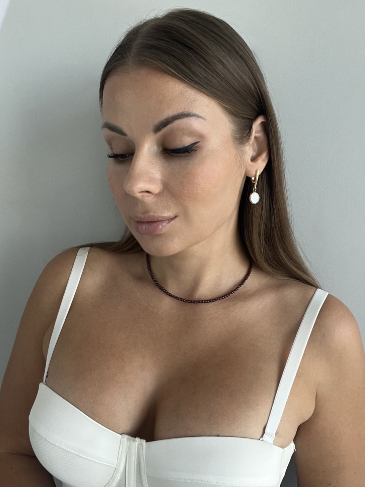 Choker aus natürlichem Granat D5027
