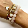 Set aus 4 Quarz- und Hämatit-Armbändern D4640