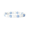 Armband aus Natursteinen Aquamarin, Bergkristall, Jade D4849