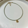Choker aus Amazonit mit "Auge" Anhänger D5136