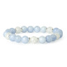 Armband mit Aquamarin und Bergkristall-Anhänger D4492