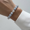 Armband mit Aquamarin und Bergkristall-Anhänger D4492