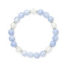 Armband mit Aquamarin und Bergkristall-Anhänger D4492