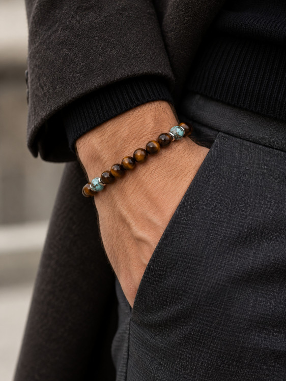 Herrenarmband aus Stein 3463
