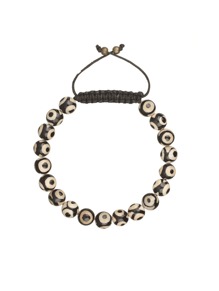 Agat-Armband mit Dzi-Perlen D3205