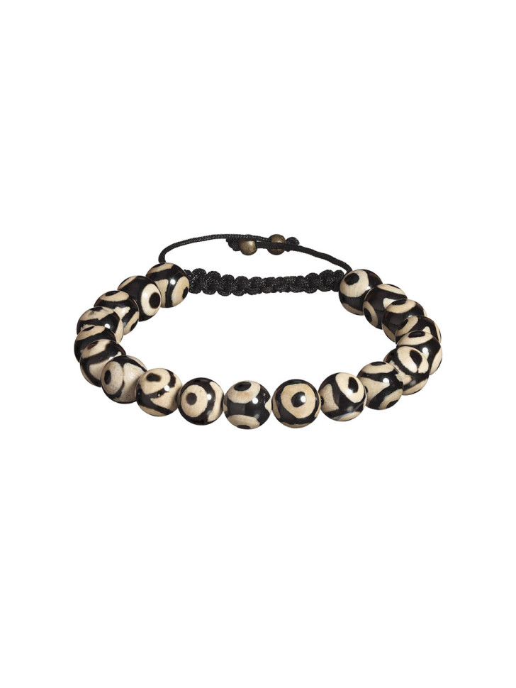 Agat-Armband mit Dzi-Perlen D3205