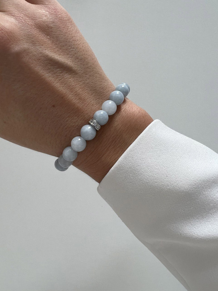 Damenarmband aus Aquamarin D5001
