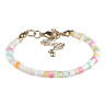 Armband aus kleinen weißen Reis-Perlen D4521