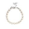 Armband aus natürlichen Perlen und Silber D4697