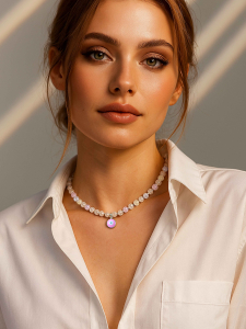 Multicolored choker with stones 5284