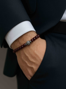Men's bracelet with garnet 4571