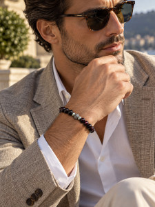 Herrenarmband mit Granat 4571