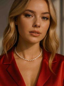 White pearl choker 4890