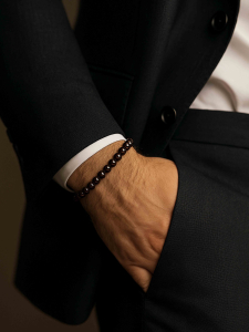 Men's bracelet with garnet 4676