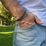 Herrenarmband aus Mondstein D5114