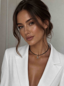 Spinel choker with your initial 5459