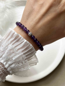 Amethyst bracelet for women 4578