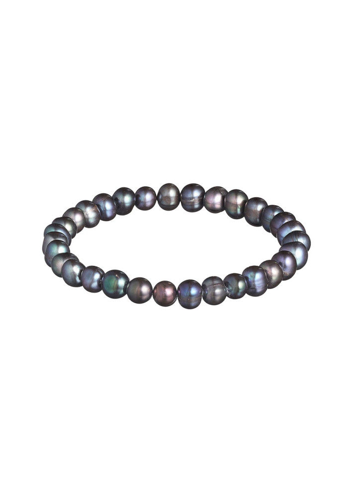 Schwarzes Perlenarmband D4693