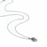 Hamsa-Anhänger-Halskette (925 Silber) Hand der Fatima D4715