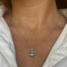 Hamsa-Anhänger-Halskette (925 Silber) Hand der Fatima D4715