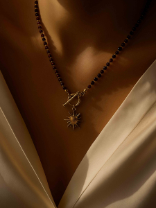 Radiant sunstone garnet necklace 5410