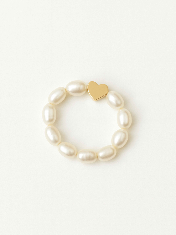 Pearl bracelet with heart 5349