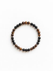 Men's bracelet made of jade and tiger's eye 5534