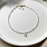 Glänzender Choker mit Perlmuttvogel D4748