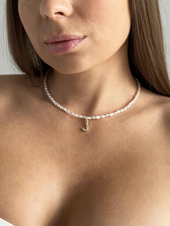Choker mit dem Buchstaben J (4682)