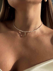 Choker mit dem Buchstaben J (4682)