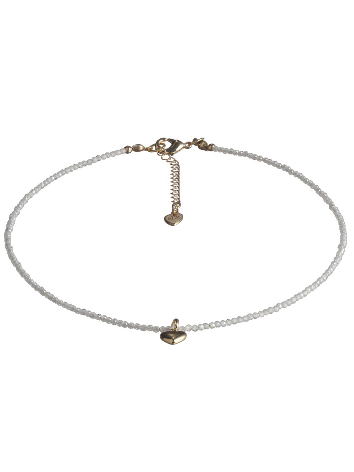 Choker aus natürlichen Steinen mit Schmetterlingsanhänger D4891